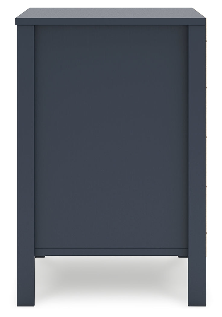Simmenfort Full Platform Bed with Dresser and Nightstand in Navy Blue - PKG020626
