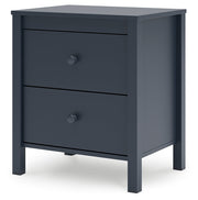 Simmenfort Full Platform Bed with Dresser, Chest and 2 Nightstands in Navy Blue - PKG020625
