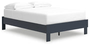 Simmenfort Navy Blue Full Platform Bed from Ashley - DMV Furniture