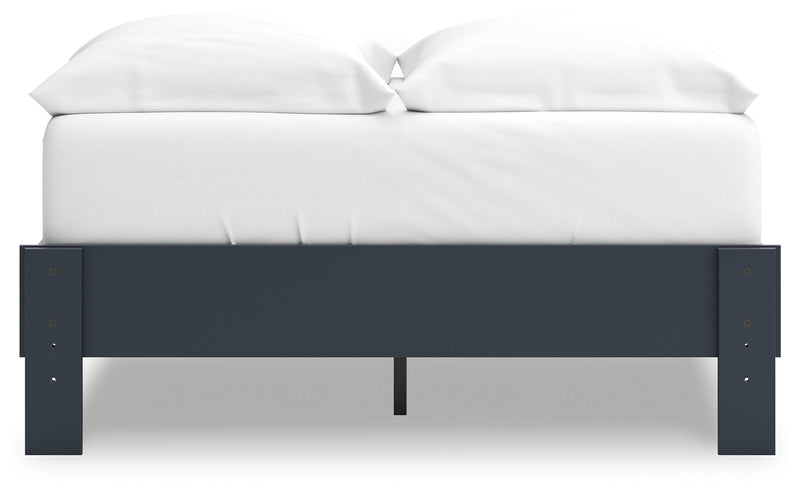 Simmenfort Navy Blue Full Platform Bed from Ashley - DMV Furniture