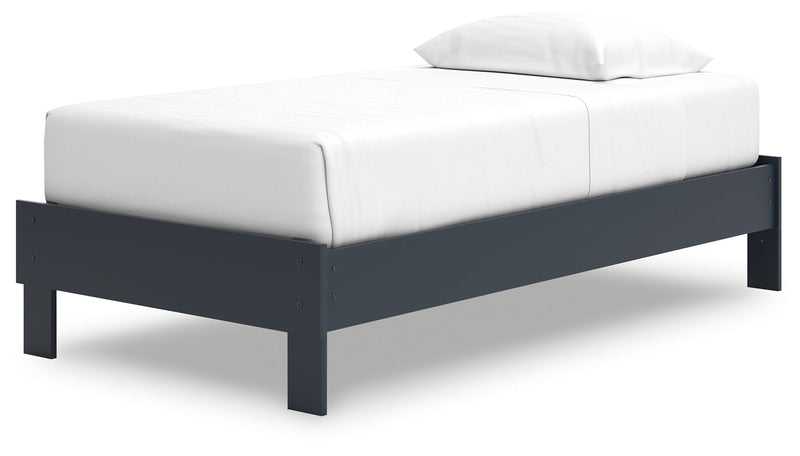 Simmenfort Navy Blue Twin Platform Bed from Ashley - DMV Furniture