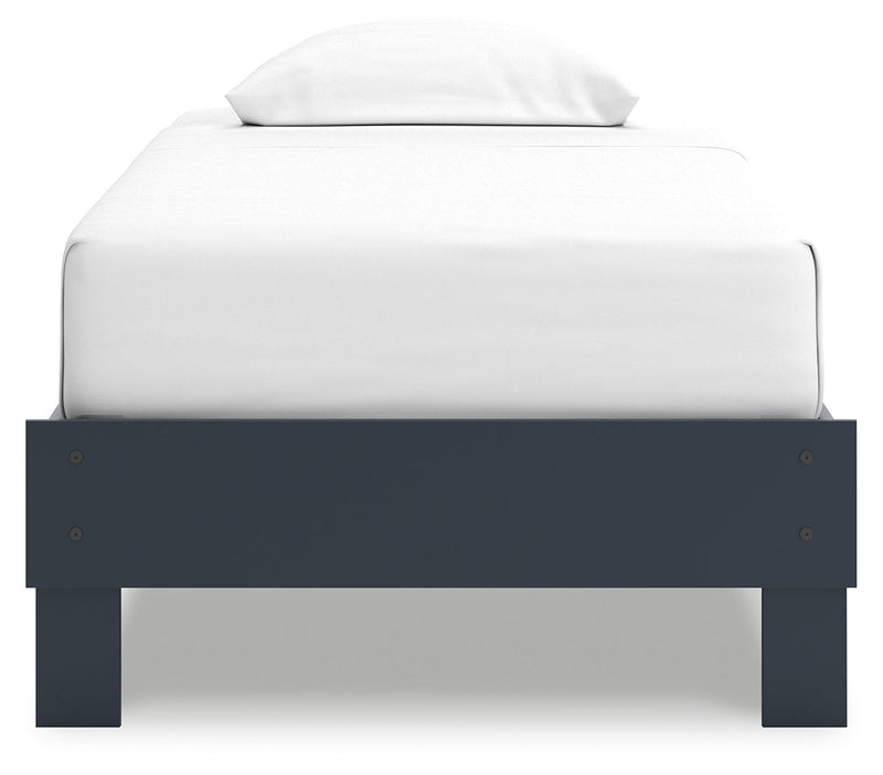 Simmenfort Navy Blue Twin Platform Bed from Ashley - DMV Furniture
