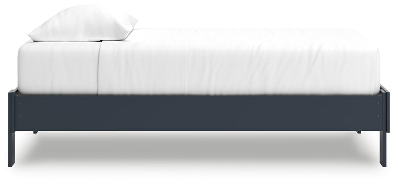 Simmenfort Navy Blue Twin Platform Bed from Ashley - DMV Furniture