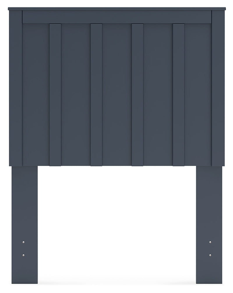 Simmenfort Twin Panel Headboard with Nightstand in Navy Blue - PKG020608