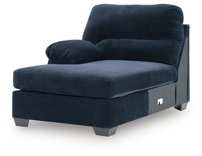 SimpleJoy Navy Left-Arm Facing Corner Chaise - 2420516