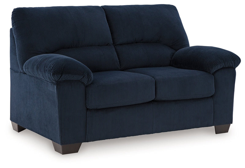 SimpleJoy Navy Loveseat - DMV FurnitureLoveseat