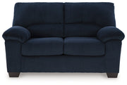 SimpleJoy Navy Loveseat - DMV FurnitureLoveseat