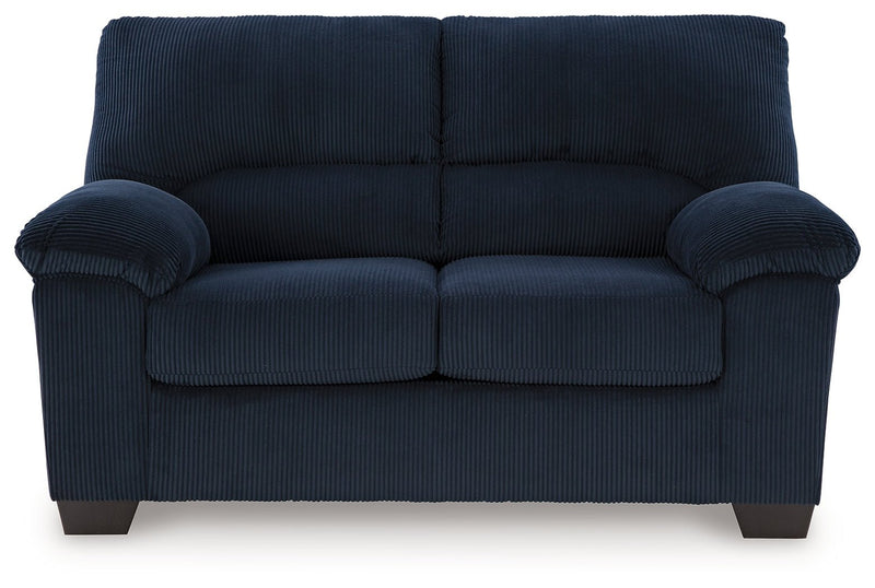 SimpleJoy Navy Loveseat - DMV FurnitureLoveseat