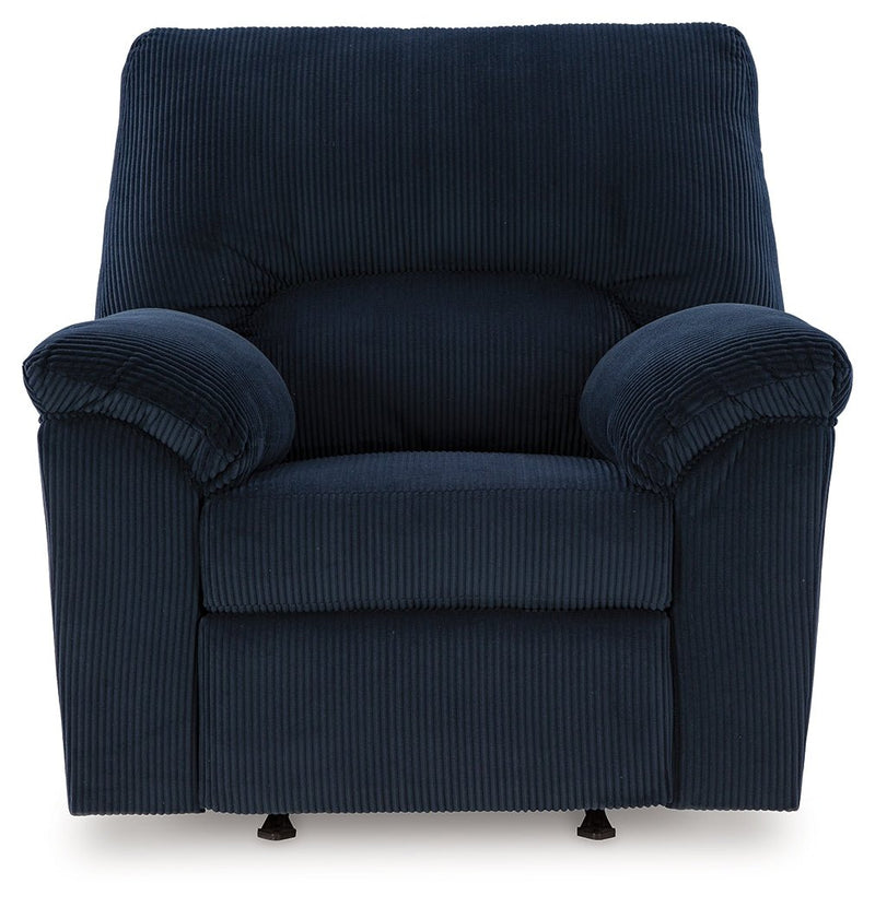 SimpleJoy Navy Recliner - DMV FurnitureRecliner Chair