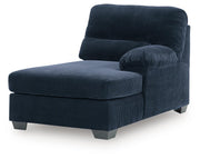 SimpleJoy Navy Right-Arm Facing Corner Chaise - 2420517