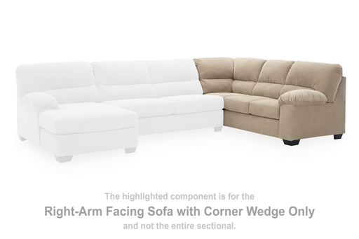 SimpleJoy Sand Right-Arm Facing Sofa with Corner Wedge - 2420349