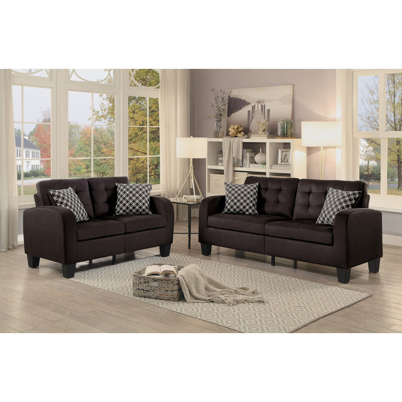 Sinclair Chocolate Living Room Set - DMV FurnitureLiving Room Set