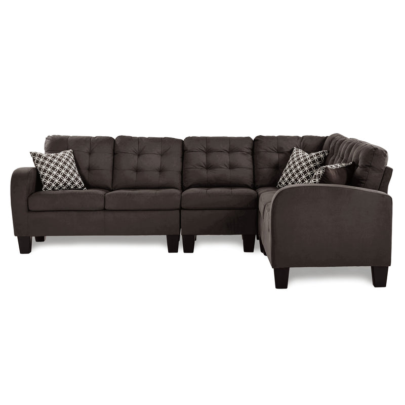Sinclair Chocolate Reversible Sectional - DMV FurnitureSectional