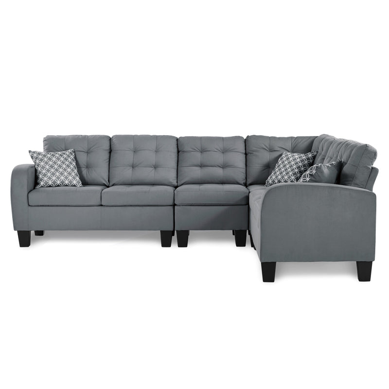 Sinclair Gray Reversible Sectional - DMV FurnitureSectional