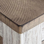 Skempton White/Light Brown Counter Height Bar Stool (Set of 2) - D394-124X2