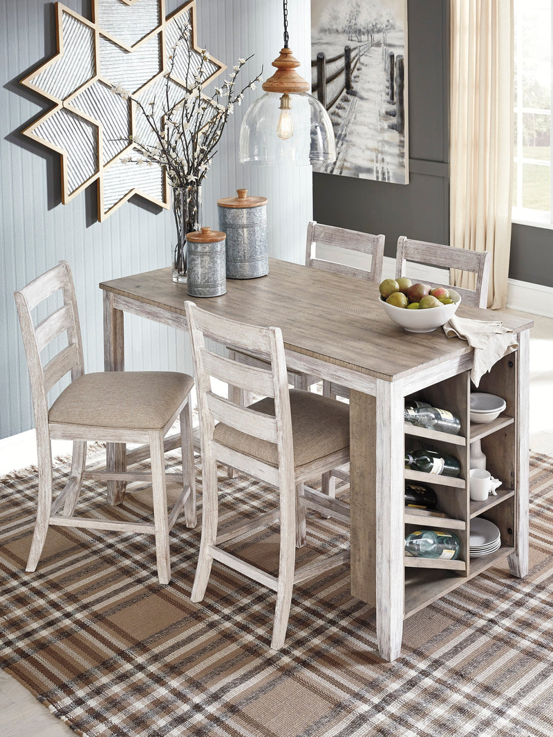 Skempton White/Light Brown 5 - Piece Counter Height Set - DMV FurnitureCounter Height Set