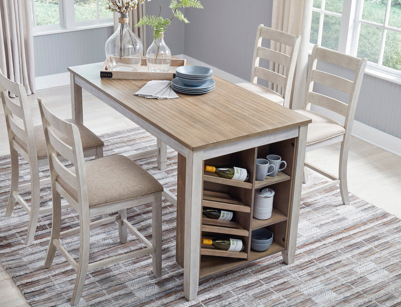 Skempton White/Light Brown 5 - Piece Counter Height Set - DMV FurnitureCounter Height Set