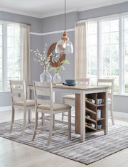 Skempton White/Light Brown 5 - Piece Counter Height Set - DMV FurnitureCounter Height Set