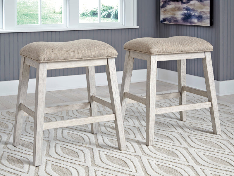 Skempton White/Light Brown 5 - Piece Counter Height Set w/ Stools - DMV FurnitureCounter Height Set