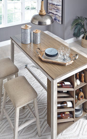 Skempton White/Light Brown 5 - Piece Counter Height Set w/ Stools - DMV FurnitureCounter Height Set