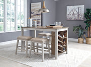 Skempton White/Light Brown 5 - Piece Counter Height Set w/ Stools - DMV FurnitureCounter Height Set