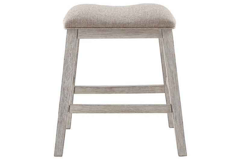 Skempton White/Light Brown Counter Height Bar Stool (Set of 2) - DMV FurnitureBarstool