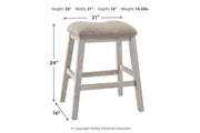 Skempton White/Light Brown Counter Height Bar Stool (Set of 2) - DMV FurnitureBarstool