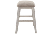 Skempton White/Light Brown Counter Height Bar Stool (Set of 2) - DMV FurnitureBarstool
