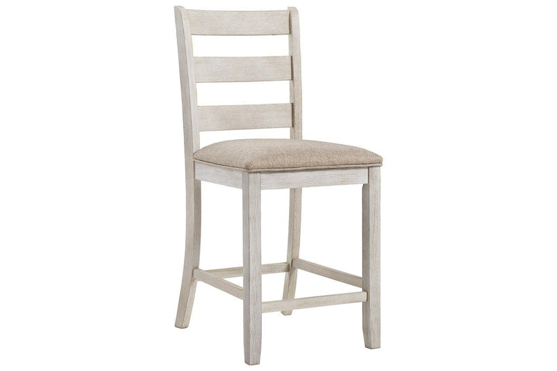 Skempton White/Light Brown Counter Height Bar Stool (Set of 2) - DMV FurnitureBarstool