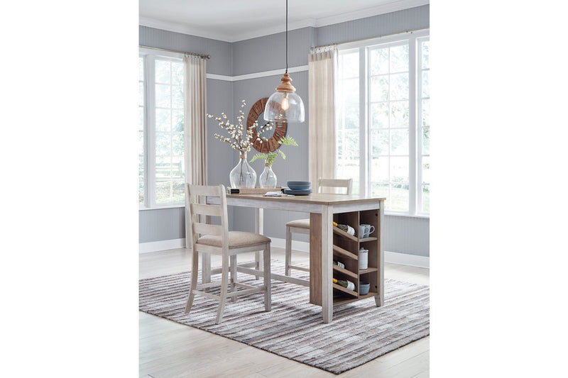Skempton White/Light Brown Counter Height Dining Table - DMV FurnitureCounter Height Table