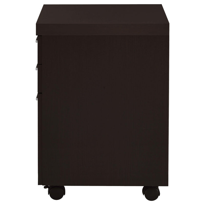 Skylar 3-drawer Home Office Mobile File Cabinet Cappuccino - 800894