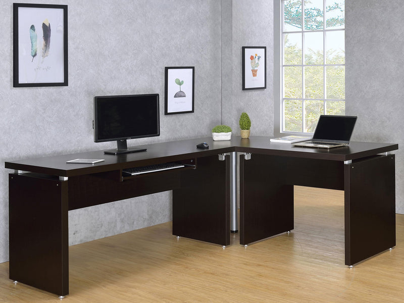 Skylar 55-inch Computer Desk with Keyboard Drawer Cappuccino - 800891