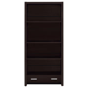 Skylar 71-inch 5-shelf Bookcase with Drawer Cappuccino - 800905
