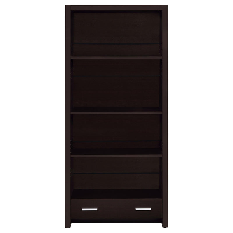 Skylar 71-inch 5-shelf Bookcase with Drawer Cappuccino - 800905