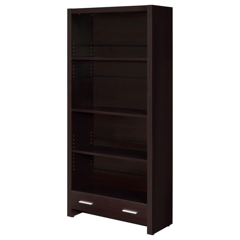 Skylar 71-inch 5-shelf Bookcase with Drawer Cappuccino - 800905