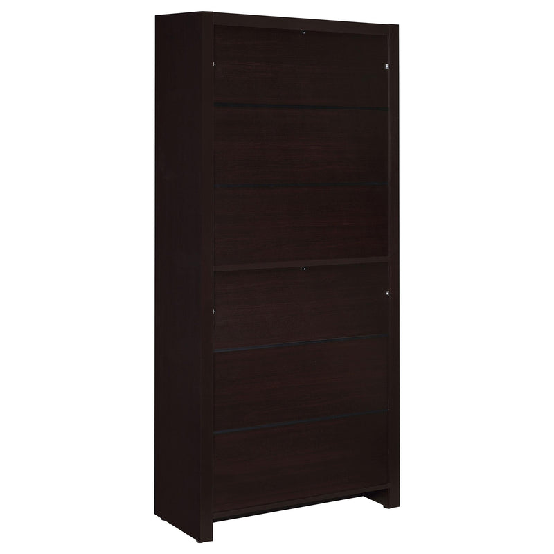Skylar 71-inch 5-shelf Bookcase with Drawer Cappuccino - 800905