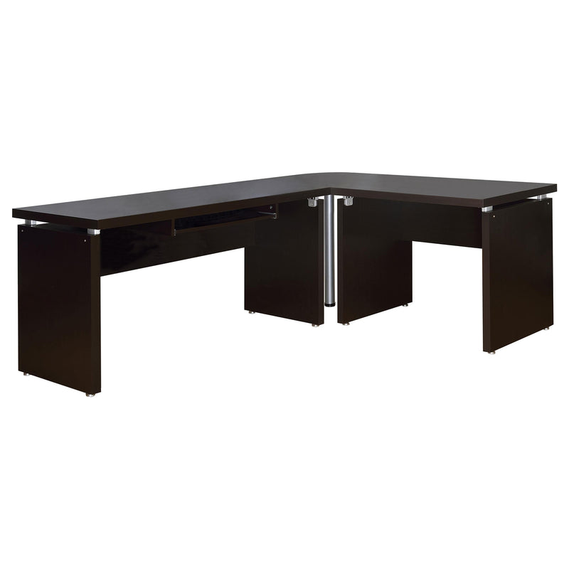 Skylar 83-inch L-Shaped Office Computer Desk Cappuccino - 800891L
