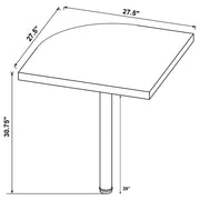 Skylar L-Shape Desk with Mobile File Cabinet Cappuccino - 800891-S4