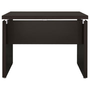 Skylar L-Shape Desk with Mobile File Cabinet Cappuccino - 800891-S4