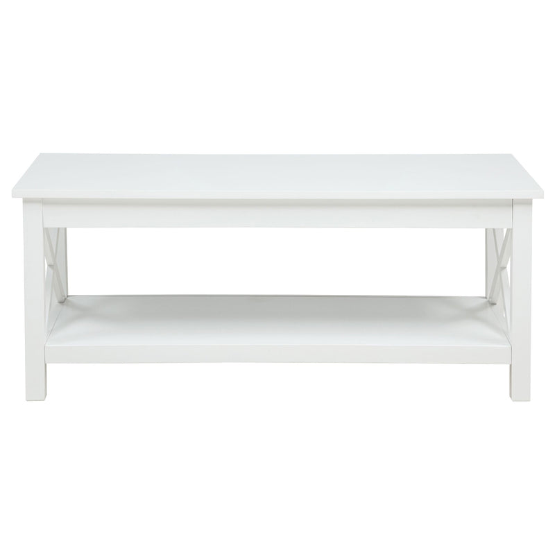 Skyview 2-piece Rectangular Lift Top Coffee Table Set White - 722088-S2
