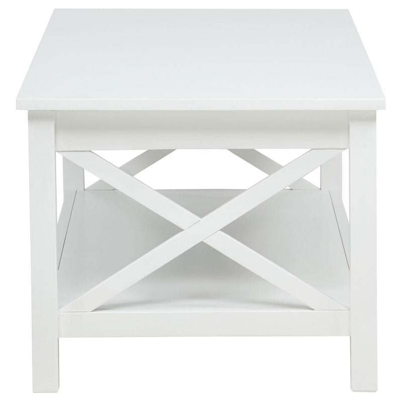 Skyview 2-piece Rectangular Lift Top Coffee Table Set White - 722088-S2