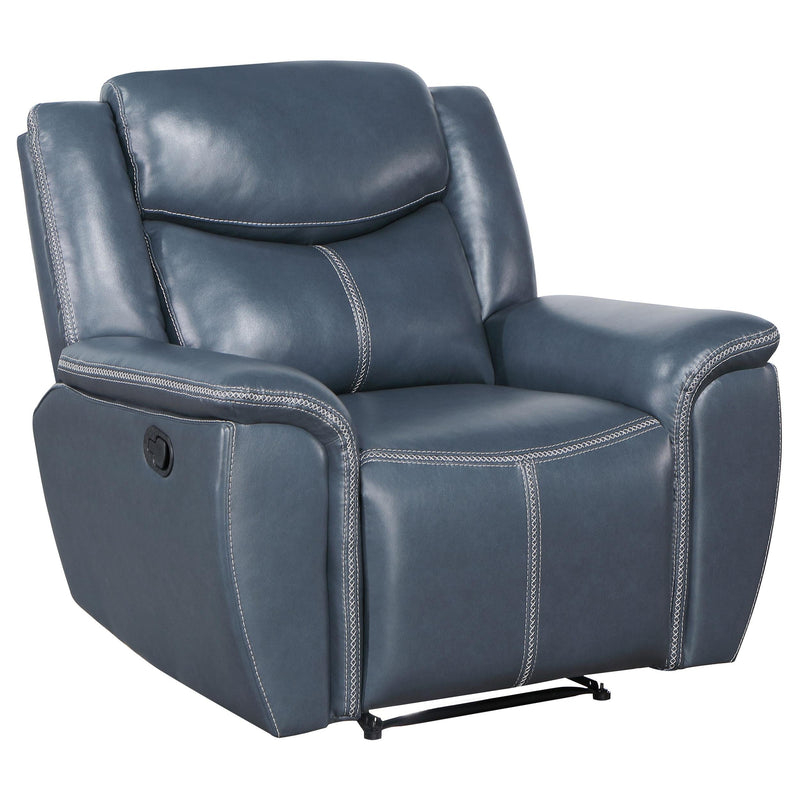 Sloane Upholstered Padded Arm Recliner Chair Blue - 610273