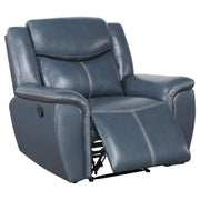Sloane Upholstered Padded Arm Recliner Chair Blue - 610273