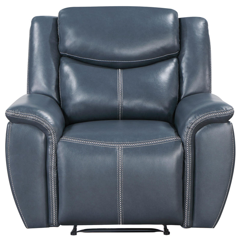 Sloane Upholstered Padded Arm Recliner Chair Blue - 610273