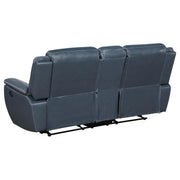 Sloane Upholstered Padded Arm Reclining Loveseat Blue - 610272