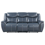 Sloane Upholstered Padded Arm Reclining Sofa Blue - 610271
