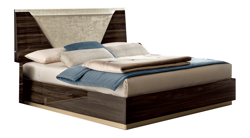 Smart Bed Walnut Queen - DMV Furniture