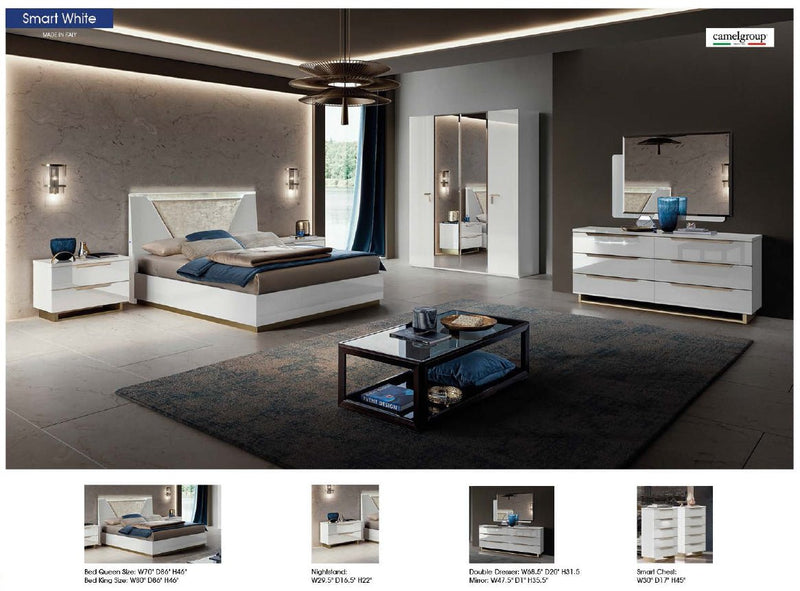 Smart Bedroom White Set - DMV FurnitureBedroom Set