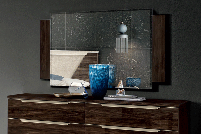 Smart Walnut Mirror - i37955 - DMV Furniture