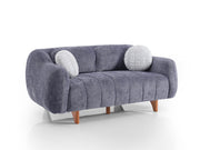 Snowy 3-pieces (Sofa & Loveseat & Swivel Chair) Livingroom Set Anthracite in Anthracite - 101-SNO-ROMAA-321